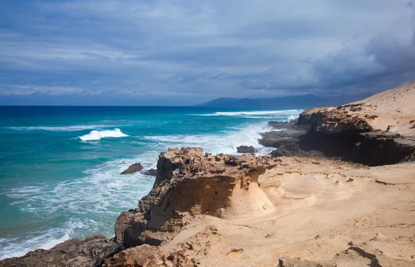 Lepusztult nyugati partján Fuerteventura — Stock Fotó