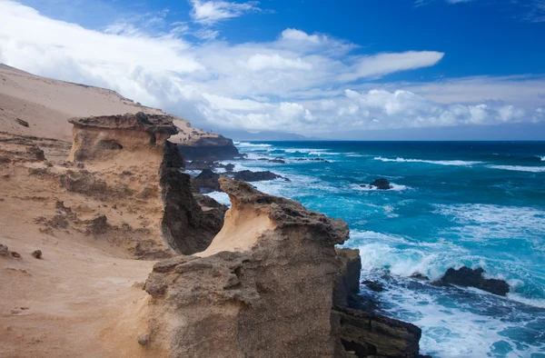 Erodierte Westküste Fuerteventuras — Stockfoto
