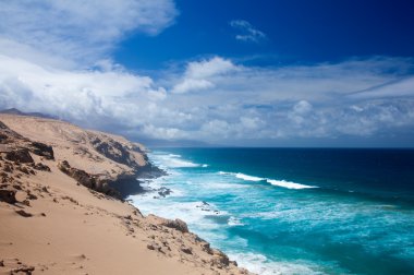fuerteventura erozyona uğramış Batı kıyıları