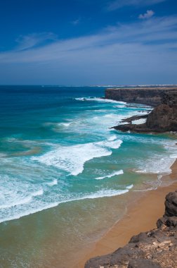 fuerteventura erozyona uğramış Batı kıyıları