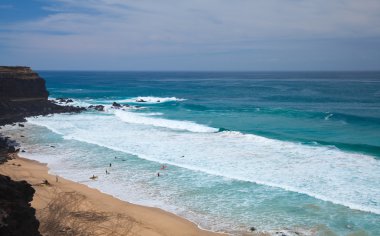 fuerteventura erozyona uğramış Batı kıyıları
