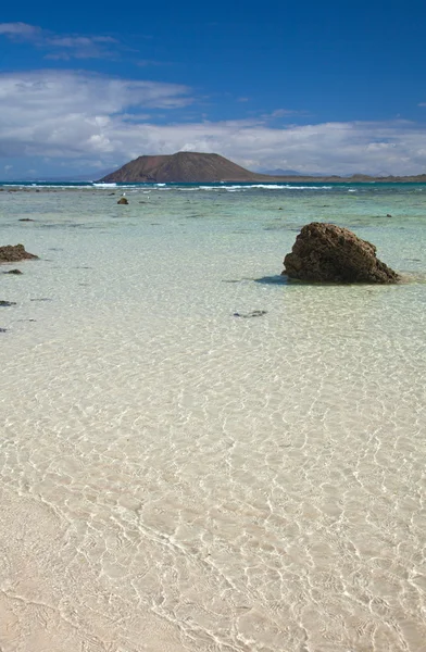 Fuerteventura északi részén fekvő Corraejo zászló — Stock Fotó