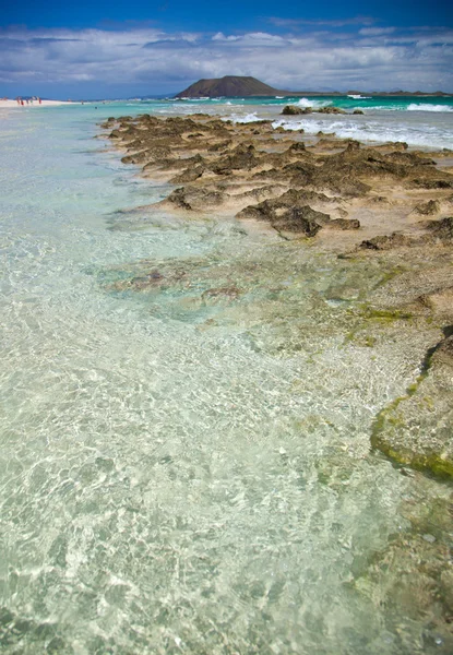 Norra fuerteventura, corraejo flagg-stranden — Stockfoto