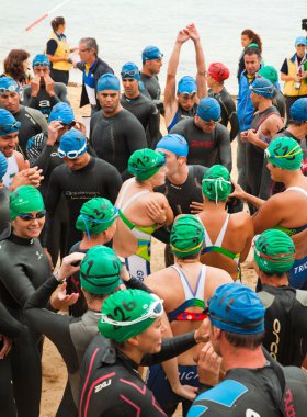 Corralejo - Nisan 07: Katılımcıların bir araya başlamadan önce
