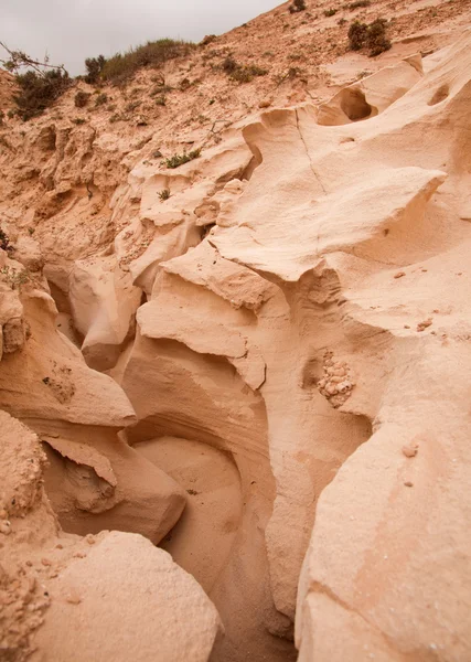 Belvízi Fuerteventura északi részén fekvő barranco de los enamorados — Stock Fotó