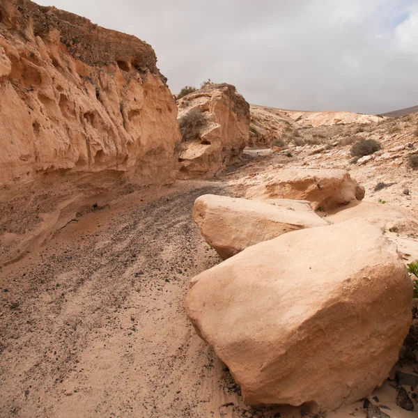 Norte de Fuerteventura Interior, barranco de los enamorados — Fotografia de Stock