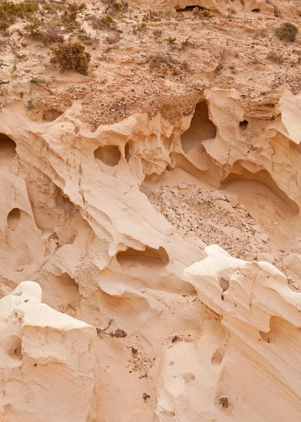 Belvízi Fuerteventura északi részén fekvő barranco de los enamorados — Stock Fotó