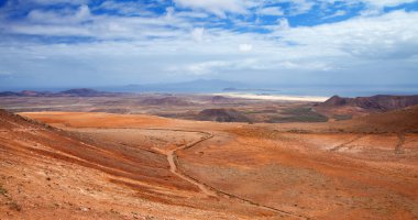 İç kısımda Kuzey fuerteventura, montana de ecanfraga görünümünden