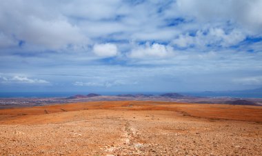 İç kısımda Kuzey fuerteventura, montana de ecanfraga görünümünden