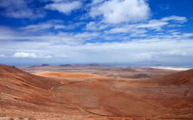 İç kısımda Kuzey fuerteventura, montana de ecanfraga görünümünden
