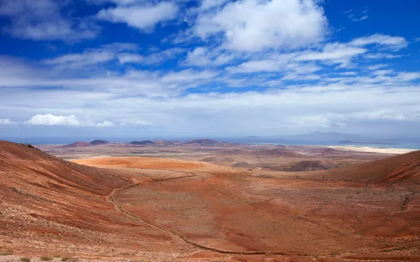 İç kısımda Kuzey fuerteventura, montana de ecanfraga görünümünden — Stok fotoğraf