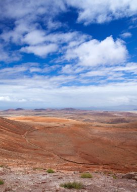 İç kısımda Kuzey fuerteventura, montana de ecanfraga görünümünden