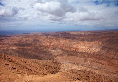 İç kısımda Kuzey fuerteventura, montana de ecanfraga görünümünden