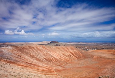 İç kısımda Kuzey fuerteventura, montana de ecanfraga görünümünden