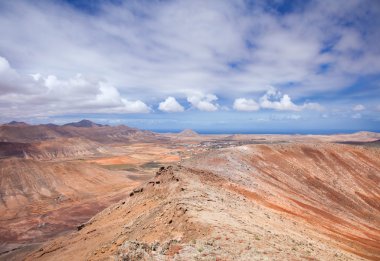 İç kısımda Kuzey fuerteventura, montana de ecanfraga görünümünden