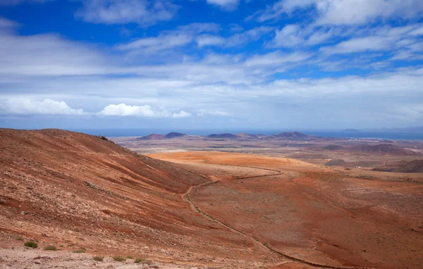 Landeinwärts nördliches fuerteventura, blick vom montana de ecanfraga — Stockfoto