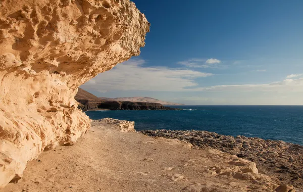 Fuerteventura, bergweg tussen betancuria en pajara — Stockfoto