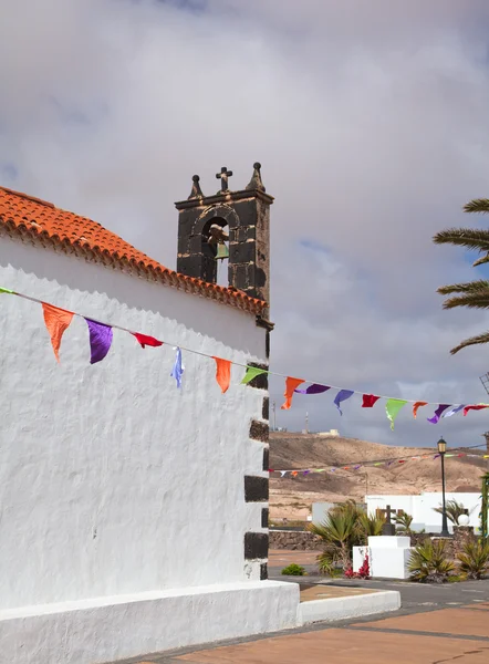 Północnej części wyspy fuerteventura, Kościół w lajares — Zdjęcie stockowe