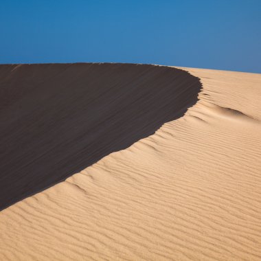 Barkhan dune, akşam ışığı