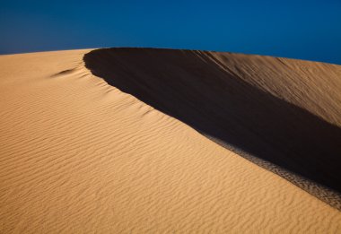 Barkhan dune, akşam ışığı