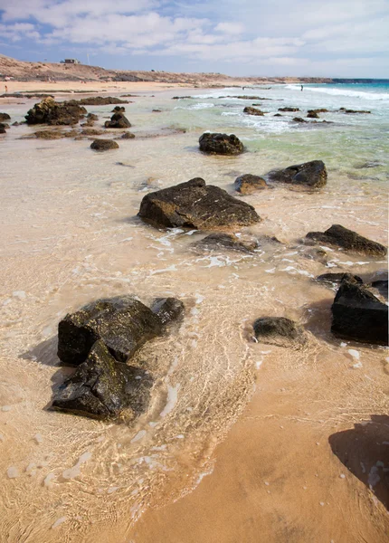 Severní části ostrova fuerteventura, pláž playa del castillo — Stock fotografie