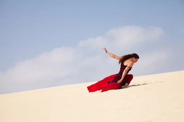 Flamenko dansçısı açık havada photoshoot — Stok fotoğraf