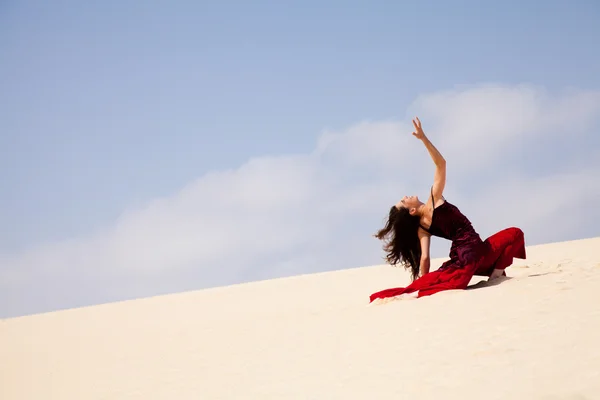 Flamenko dansçısı açık havada photoshoot — Stok fotoğraf