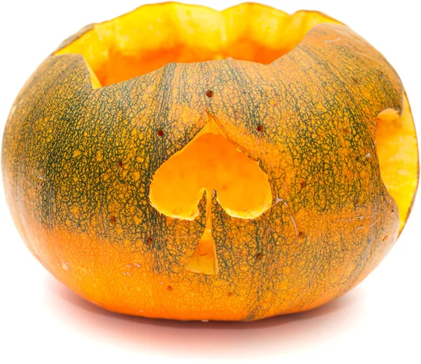 Calabazas de Halloween con palos de cartas signos — Foto de Stock