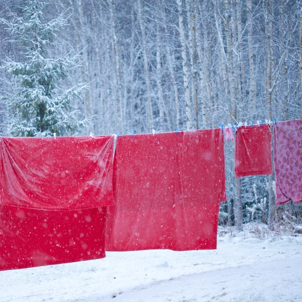 Santa beddengoed — Stockfoto