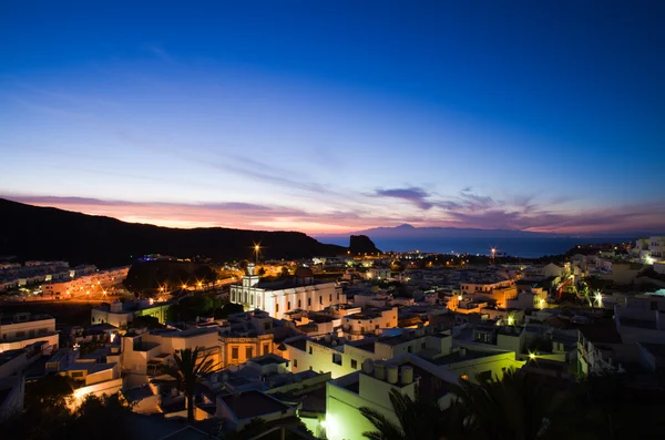 Foto nocturna de Agaete — Foto de Stock