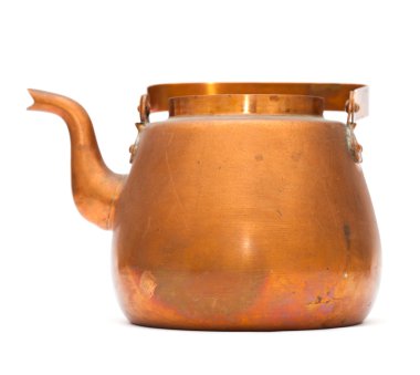 Vintage copper kettle clipart