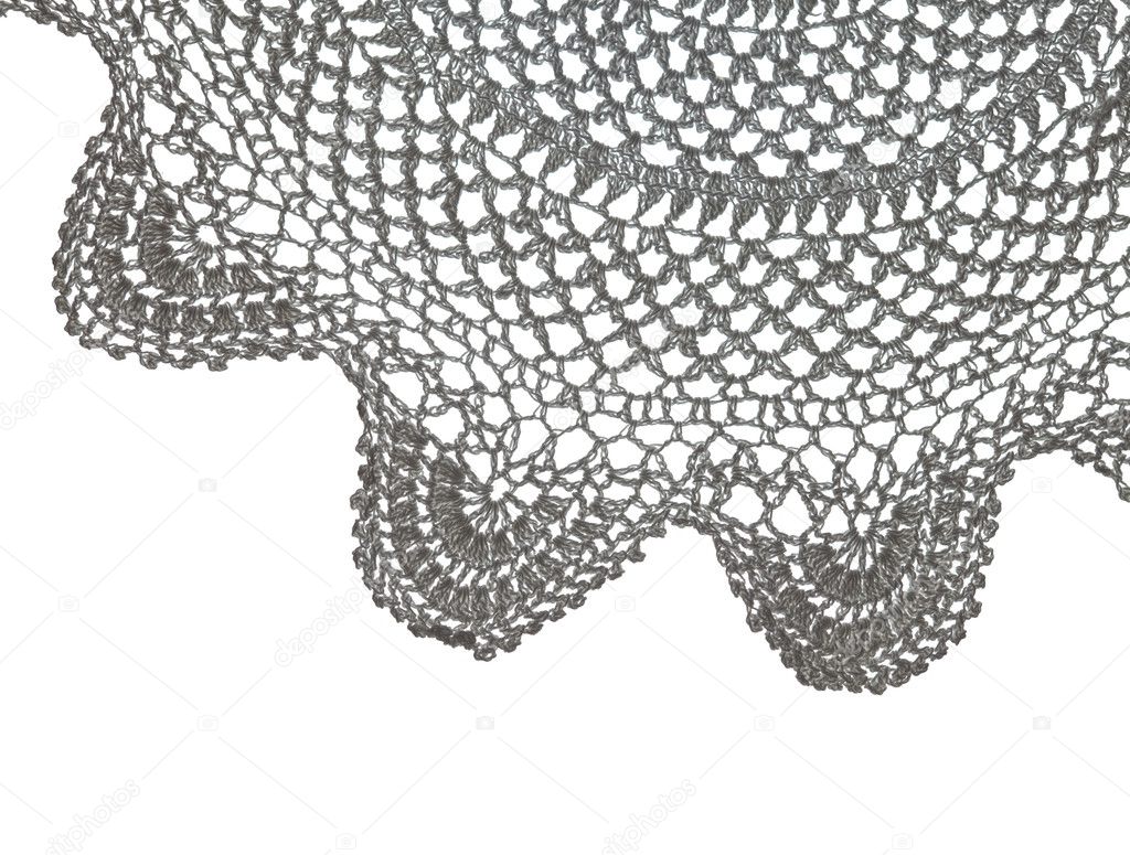 crochet doily isolated on white