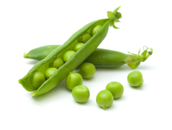 Сладкий свежий зеленый горошек — стоковое фото