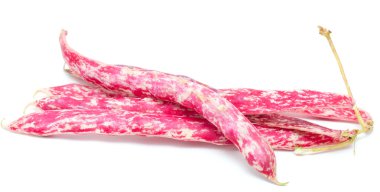 beyaz izole kırmızı fasulye bakla