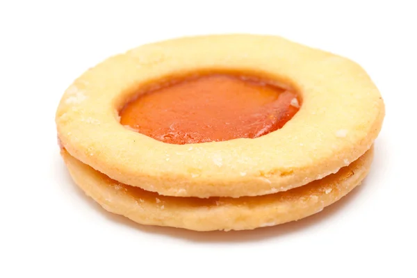 Традиционное канадское печенье с маслом и абрикосовым джемом — стоковое фото