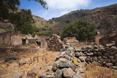 Gran canaria, caldera de bandama Çiftliği terk etti.