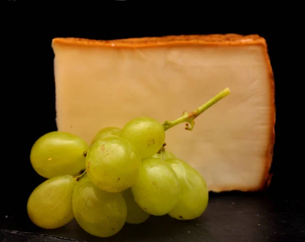 Produção Ilhas Canárias Queijo Fumado Semi Curado Feito Mistura Milksin — Fotografia de Stock