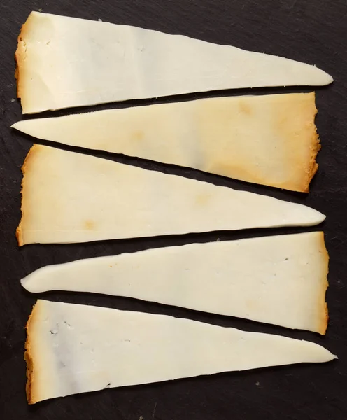 Produkcja Wysp Kanaryjskich Ser Wędzony Półpeklowany Mieszanki Mleka Valsequillo Gran — Zdjęcie stockowe