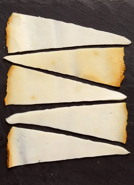 Produkcja Wysp Kanaryjskich Ser Wędzony Półpeklowany Mieszanki Mleka Valsequillo Gran — Zdjęcie stockowe