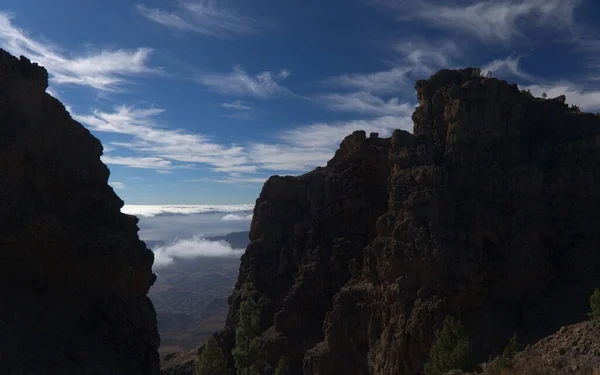 Gran Canaria Parte Central Montanhosa Ilha Las Cumbres Seja Cúpulas — Fotografia de Stock