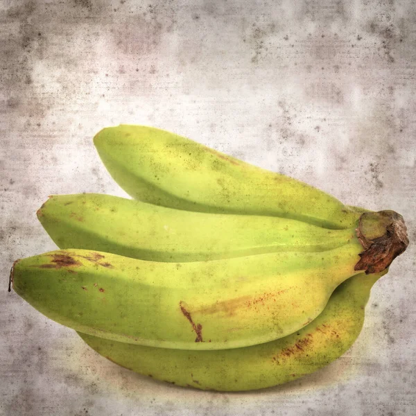 Quadrado Elegante Velho Fundo Papel Texturizado Com Bananas Das Ilhas — Fotografia de Stock