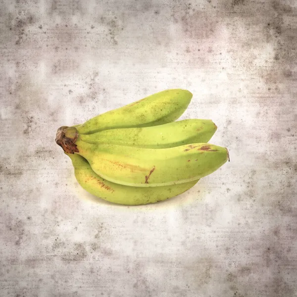 カナリア諸島のバナナと正方形のスタイリッシュな古い質感の紙の背景 — ストック写真