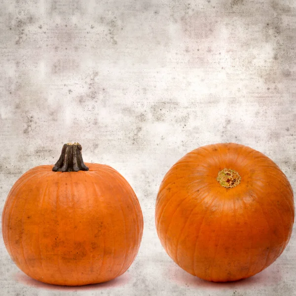 Cuadrado Elegante Viejo Papel Texturizado Fondo Con Calabaza Halloweeb Naranja —  Fotos de Stock