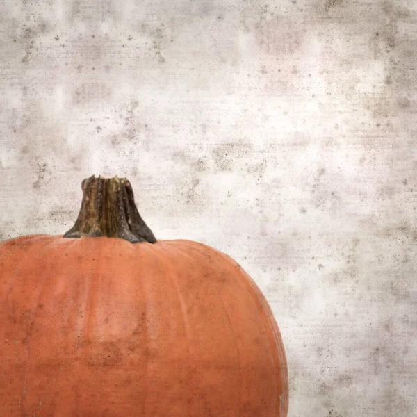 Vierkante Stijlvolle Oude Textuur Papier Achtergrond Met Oranje Halloweeb Pompoen — Stockfoto