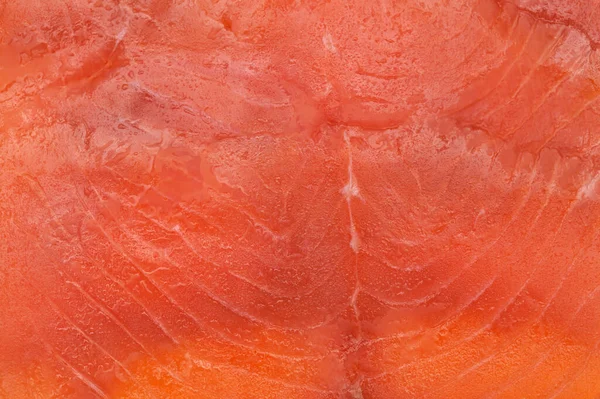 Fette Sottili Salmone Affumicato Macro Food Background — Foto Stock