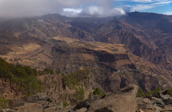 Gran Canaria Landscape Central Montainous Part Island Las Cumbres Summits — Stock Photo, Image