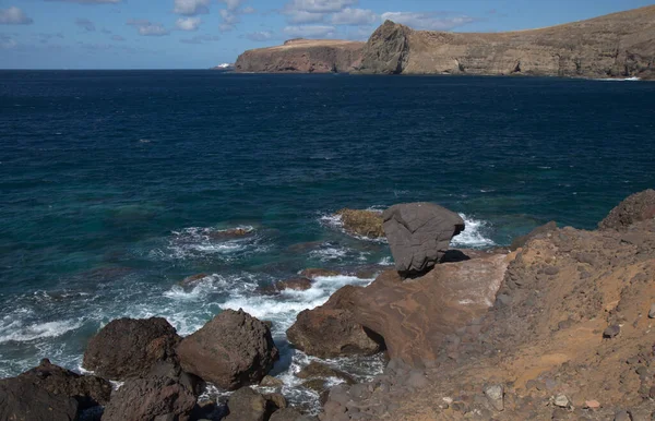 Gran Canaria Noordwestkust Rond Natuurlijke Zwembaden Salinas Agaete Golven Breken — Stockfoto