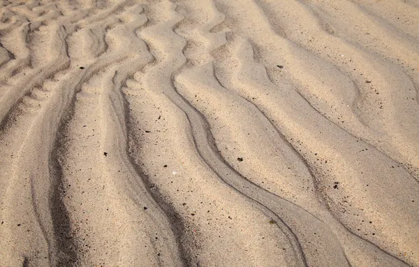 Natürliches Sandmuster Das Durch Eine Strömung Von Gezeiten Und Wellen — Stockfoto