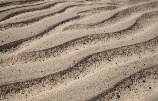 Природный Песок Созданный Потоком Прилива Рябь Краю Пляжа — стоковое фото