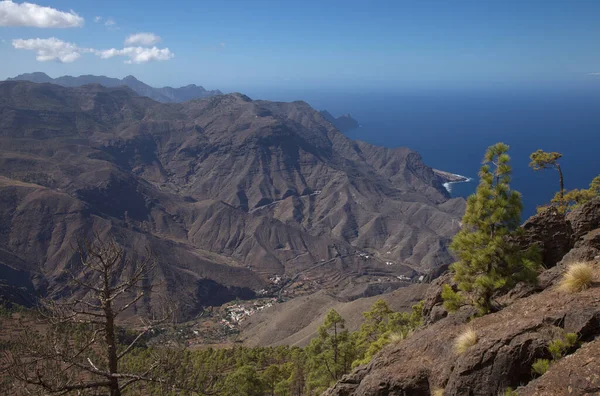 Gran Canaria Paisaje Parte Montañosa Isla Parque Natural Tamadaba Ruta — Foto de Stock